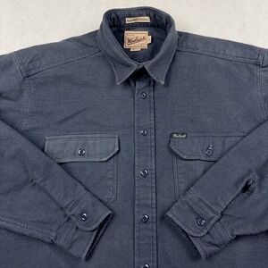 VTG Woolrich Expedition Chamois Shirt Men's XL Rugged Outdoorwear Made in USA